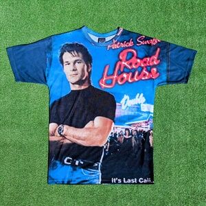 Patrick Swayze 1980s Retro Original Road House Last Call Front/Back M Shirt NWOT